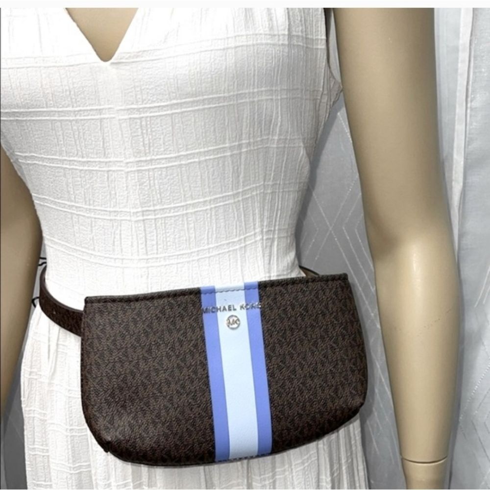 Michael‎ Kors monogram Bleu/Brown Women's Bag